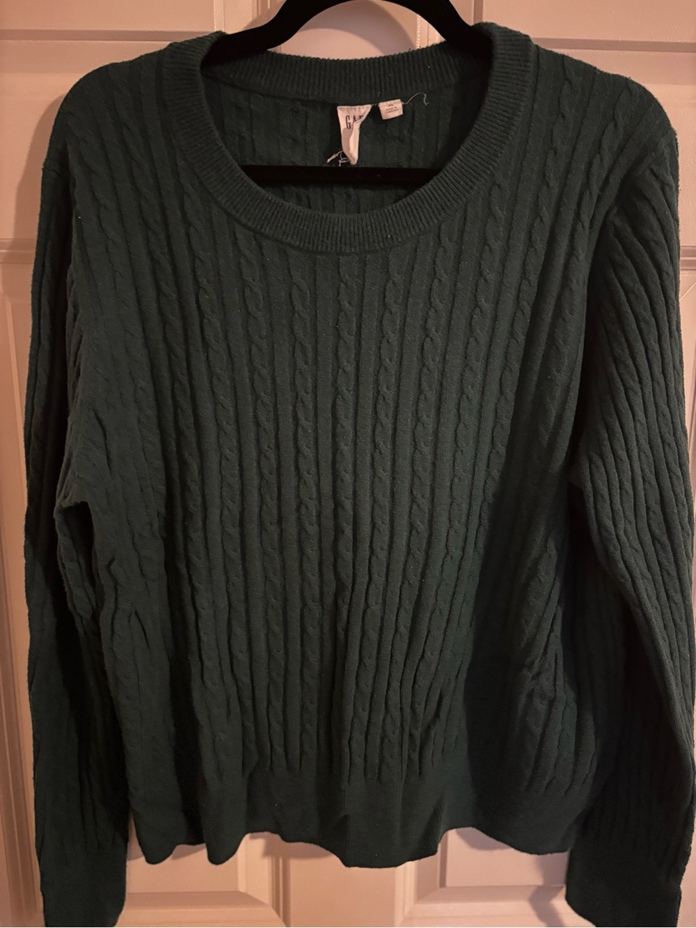 GAP dark green Cable Knit Scoopneck Sweater
